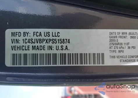 2023 Jeep Wagoneer Series Ii 4X4 z USA, uszkodzony, nr VIN 1C4SJVBPXPS515874